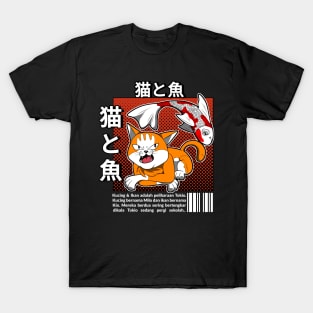 Cat and koi T-Shirt